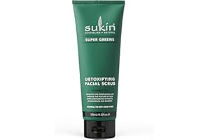 Sukin Super Greens Face Scrub 200g - with Kale, Spirulina & Pineapple; cruelty free & vegan friendly -polishes leaving the skin smooth and free of impurities.