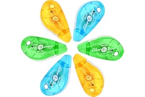 YARVPUV 6 Stück Kleberoller, Doppelseitiges Klebeband, 8mm x 8m Glue Roller Doppelseitiges Klebeband Selbstklebend,Roller Kleben mit reißfestem PET-Band, Klebebandroller für DIY Scrapbook, Fotos, Basteln