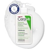 CeraVe Gel Limpiador Crema-Espuma Hidratante, Para Piel Normal a Seca, Elimina Maquillaje, Suciedad y Grasa, Para Rostro, Con