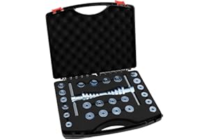Vehoukli Kit De Presse À Roulement De Vélo,Ensembles D'Outils De Roulement De Vélo,avec Boîte De Rangement,en Alliage D'Aluminium,Outil D'Installation De Moyeu De Roulement
