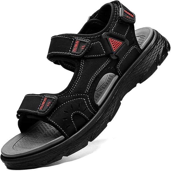 Lvptsh Wandelsandalen voor heren, wandelsandalen, outdoorschoenen, zomer, vrijetijdsschoenen, leer, strandsandalen, wandelschoenen, gesloten outdoorsport sandalen