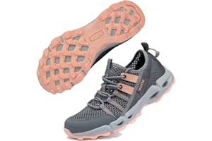 RANBERONE Damskie oddychające antypoślizgowe buty turystyczne, lekkie, wygodne, siatkowe, buty sportowe, outdoorowe, do trekkingu, kempingu