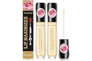 KEKMJUDY 2 Pièces Cozzo Lip Plumper Gloss Vitamine E Plumping Lip Maximizer Serum Huile à lèvres Toot transparente Lip Plumper Gloss naturel Soin immédiat des lèvres Longue durée