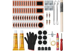 Annyswit 125 Pcs Bike Puncture Repair Kit, Bike Tyre Repair Kit with 102 Repair Patches, Emergency Bicycle Puncture Repair Kit, Bike Inner Tube Repair Kit for Bicycle, Mountain Bike, Inflatable Boat