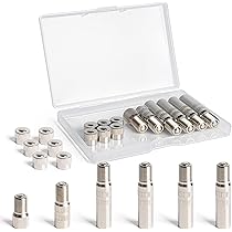 VooGenzek Estensione Steli Valvole Pneumatici | 5 Pezzi In Ottone Cromato - Foto 5