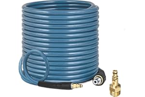 OHAYORI 15M Pressure Washer Hose for Karcher K2 K3 K4 K5 K6 K7, 3600PSI Super Flexible Replacement Hose with M22 14mm Thread to Quick Connect Adapter, 220Bar Jet Washer Attachment for Car Cleaning