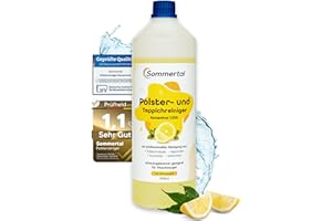‎SOMMERTAL Sommertal Polsterreiniger und Teppichreiniger, 1L Profi Konzentrat, für über 40 Waschvorgänge, geeignet für Sofa, Polster, Auto Sitze, Teppich, Matratze, Waschsauger, Nasssauger & Handwäsche