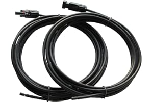 PHOTONIC UNIVERSE Pair of 5m 2.5mm single core extension cables with MC4 compatible connectors for solar panels