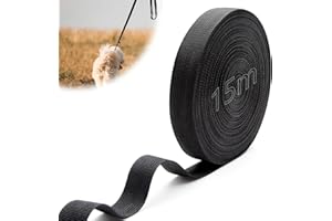 Mbsomnus 15M Cinta Nylon 30 mm Cinchas Tapiceria Negro Cinta Persiana Cortable Cinchas de Amarre Pequeñas Estanco Correa Mochila para DIY Mochila Correas de Equipaje Bolsos Correas de Perro