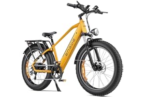 ENGWE E26 Electric Bike E-Bike for Adults with 26"x4.0" Fat Tire,250W E Mountain Bike 48V 16Ah Battery Range Up to 140KM, Speed-7 Dual Suspension All-Terrain Ebike MTB