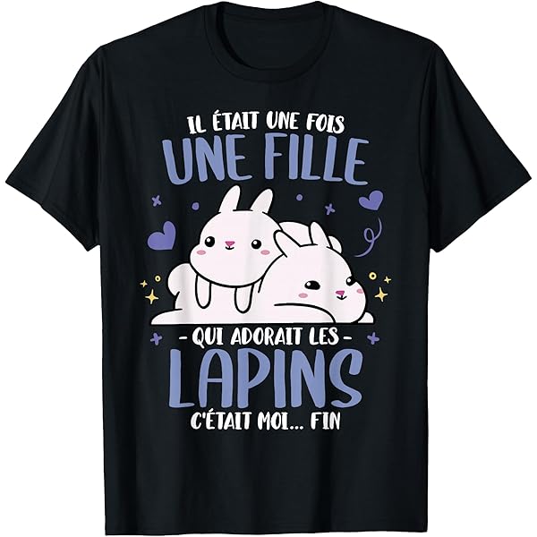 T-shirt Humour Lapin Ombre à Main - Coton 100%, Impressions DTG, Tailles S à 3XL