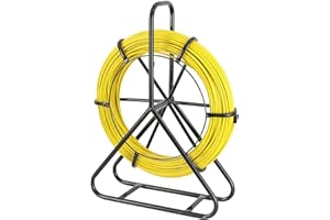 WOOLUCK 6mm x 100m Sonda Passacavi in Fibra di Vetro, Strumento per l'Installazione di Cavi Elettrici in Fibra di Vetro, Infilatore per Cavi per Condutture