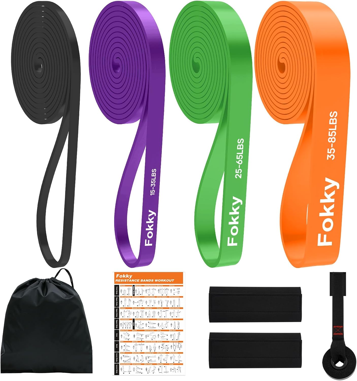 Qualité de Fabrication & Durabilité : Fokky Set Élastique Musculation 4 Niveaux ave