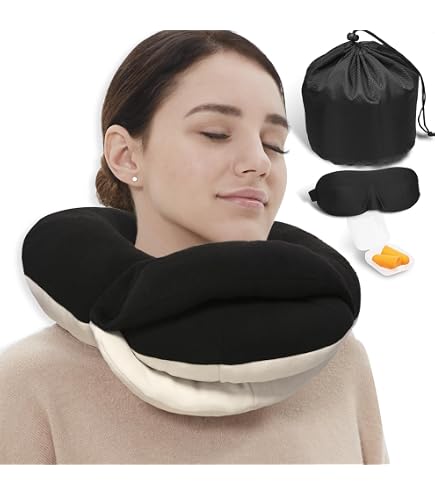 Masque Pour Les Yeux De Voyage Avec Sangle De Tête - Sommeil Confortable En Avion, Voiture Et Maison (Velours Cristal + Mousse Mémoire)