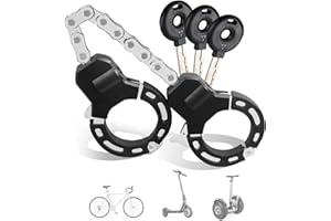 ACVCY Cadenas Trotinette Electrique, Antivol Velo, Cadenas Menottes Trotinette Electrique, Serrure de Haute Sécurité Cadenas velo Serrure à Menottes, avec 3 clés pour Scooter électrique Vélo électrique Moto