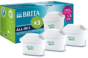 BRITA Filtri MAXTRA+ per Caraffa Filtrante per acqua - incl. 3 Filtri MAXTRA+ per la riduzione di cloro, calcare e impurità