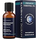 Mystic Moments | Peppermint premium olio essenziale 50 ml - olio puro e naturale per diffusori, aromaterapia e massaggio misc