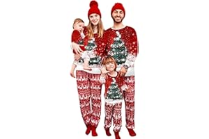 Neufigr Pijama Navidad Familia,Pijamas Navideños Familiares,Pijamas De Navidad para La Familia