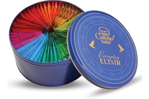 Tea Culture of the World Everyday Elixir Assorted Tea Gift Box | 10 Exotic Flavors | 60 Tea Bags | Nilgiri, Mint, Green, Detox, Tulsi, Lemon Honey, Kahwa & More