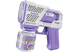 HYNXM Bubble Gun for Kids, Bubble Gun with Bubble Solution, Bubble Blaster Toy 5000+ Bubbles Per Min Bubble Maker Outdoor Toys for Girls Party