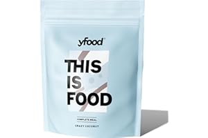‎YFOOD yfood Trinkmahlzeit Crazy Coconut – 12 Mahlzeiten à 400 kcal in Pulverform – 26 g Protein, Vitamine & Mineralstoffe - Geschmack: Kokosnuss