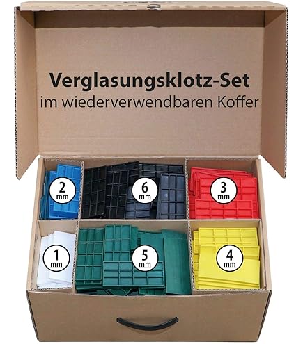 FUX 100 stuks Afstandhouders Kunststof 60 x 40 x 2mm Verglazingsklotten Blokjes Onderlegplaten Afstandplaten Kunststofplaat Compensatieplaten Vensterwiggen (Dikte: 2mm