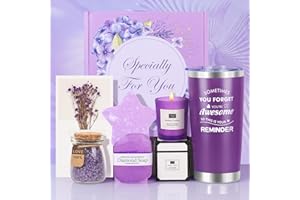 AYGE Pamper Gifts for Women, Mothers Day Gifts for Mum, Unique Purple Self Care Package Relaxation Spa Bath Set for Her, Ladies Pamper Hamper Birthday Gifts for Mum, Best Friends, Sister, Wife