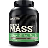Optimum Nutrition Serious Mass Protein for Weight Gain, Chocolate Flavor, 6 Pounds, 8 Services