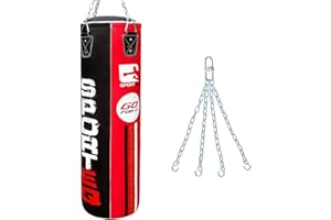 Sporteq Rexnyl Heavy Filled 5FT Punch Bag Combos for All Ages & Genders | Boxing, Martial Arts, Commercial & Home Gym Use