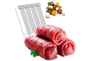 ‎ROBIN GOODS Robin Goods® 32x Rouladennadeln aus Edelstahl - 11 cm lange Fleischspieße rostfrei, langlebig - Spieße im Set, Rouladenklammern-Ersatz, Perfekte Rouladenspieße für leckere Rouladen (32 Stück - Nadel)