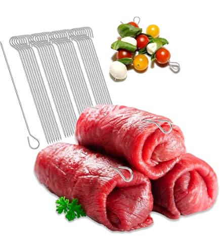 10x Rouladenklammern Edelstahl - Wiederverwendbare Alternative Zu Rouladennadeln