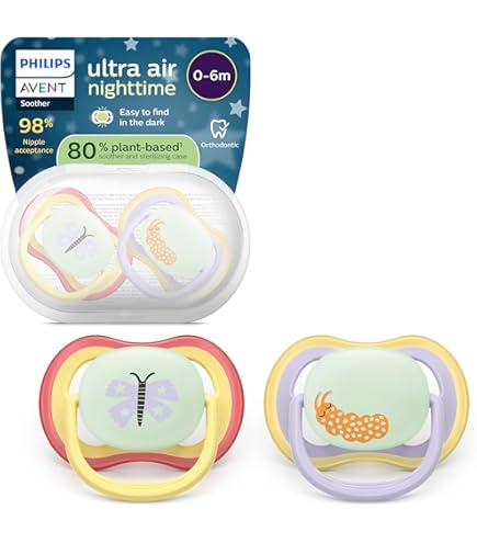 Ciucci Philips Avent Ultra Start 0-6 Mesi - Design Ortodontico Con Custodia Sterilizzatrice 2 Pezzi L 1301600