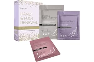 BEAUTYPRO HAND & FOOT RENEWAL SPA Home Beauty Gift Pamper Set 3-in-1 Exfoliating Sock Foot Peel Mask & Hand Mask Gloves Deeply Hydrate & Nourish Natural Vegan Skincare Multi Award Winning Brand 3 Pack