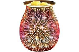 DICIMI Electric Wax Melt Burner - 3D Starburst Aroma Lamp & Oil Burner with Adjustable Night Light, Flameless Wax Melts Warmer for Home, Office, Gifts UK