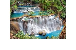 DCIDBEI Kit de Pintura de Diamante Cuadrado Completo para Punto de cruz de Bordado de Diamantes de Imitación Cuadro Cuadrado para Cascada Manualidades y Manualidades para Kit de Punto de cruz 50x40cm