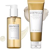 SKIN1004 Centella Double Cleansing Duo, Cleansing Oil 6.76 fl.oz &amp; Ampoule Foam Cleanser 4.23 fl.oz, Korean Gentle Face Clean