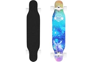 WeSkate - Longboard da 42 pollici Freeride a 8 strati, in acero canadese da discesa, da equitazione, da ballo, stile libero e discesa, per principianti, adolescenti e adulti, uomini e donne