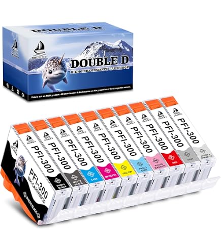 Double D Tintenpatrone PFI-300 – Kompatibel Mit Canon ImagePROGRAF PRO-300 (hohe Ausbeute, Ersatz Für Original)