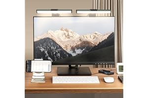 CkeyiN Pro Computer Monitor Lampe,Monitor-LED-Lichtleiste,Usb Lampe für Bildschirm,Monitor Light Bar mit Anti-blauem Licht,Schreibtischlampe mit einstellbarem Farbtemperatur Helligkeit,2 Pac
