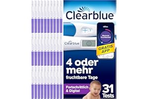 ‎CLEARBLUE Clearblue 30 Ovulationstest Fortschrittlich & Digital und 1 Schwangerschaftstest – für doppelte Chancen, schwanger zu werden, Zyklus-App-Tracker