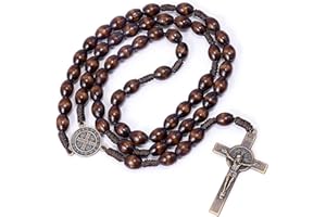 Uskerb Elegant Rosary Beads for Men - Smooth Prayer Beads with Durable Crucifix for Meditation and Daily Wear - Lightweight Design