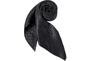 DAMILY 90x90cm Bandana Homme rétro Seidig Écharpe Respirant Grand Foulard carré Foulards Uni à Motif Discret