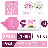 Sleepy Floral Kişisel Bakım Havlusu 3x100 (300 Yaprak)