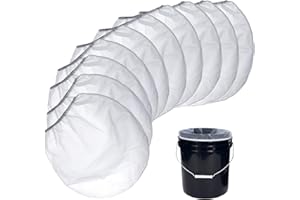 UOMTREO 5 Gallon Paint Strainer Bags, Paint & Liquid Filter Bags White Fine Mesh Bucket Strainer with Elastic Top Opening Paint Filtering Bag for Paint Gardening Hydroponics