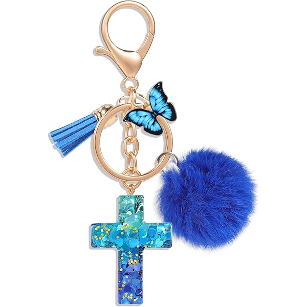 FAURAPMNG 2 stuks christelijke geschenken inspirerende bijbelvers sleutelhanger hanger kruis charme mannen en vrouwen religieuze sieraden voor verjaardag afstuderen communie Kerstmis Thanksgiving