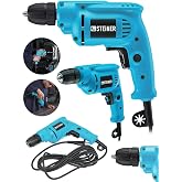 Steiner Alman 1400 Watt 10 Mm Professional Bakır Sargılı Kablolu Darbesiz Vidalama Matkap Mavi