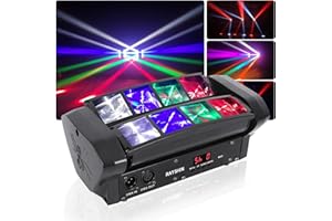 RAYSHIN Luz LED de escenario Spider Moving Head RGBW, luz de fiesta, control musical/controlador Dj 512 Dmx luz para bar, club, fiesta, discoteca, balón de escenario LED, espectáculo.