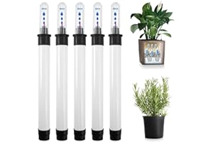 DHISPERARES 5 Piezas Medidor de Nivel de Agua para Plantas 20cm Agua Hidropónica Indicador Recordatorio de Agua para Plantas de Interior Nivel Plantas Indicador de Nivel para Jardín, Plantas en Maceta, Pantalla