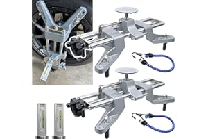 RULLINE 2 Sets Wheel Clamp & Magnetic Adapter Wheel Alignment Tool for Precise Camber Caster Gauges Compatible with 11-25" Rims Camber Alignment Tool Universal Tire Repair Tool