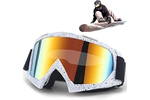 DONGZQAN Motocross Brille, Ski Brille, Motorradbrille, Skibrille, Crossbrille Mit Schaumstoffpolsterung, Sowohl für Damen Als